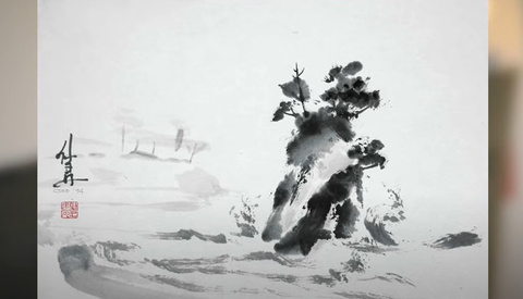 In What is Left Unsaid: Photography, Ink Painting, and Empty Spaces